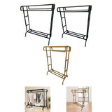 Maxbell Clothes Organizer Rack with Shelf Clothing Rack for Balcony Cloakroom Shirts Black
