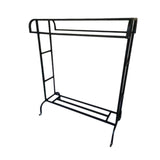 Maxbell Clothes Organizer Rack with Shelf Clothing Rack for Balcony Cloakroom Shirts Black