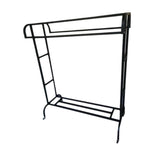 Maxbell Clothes Organizer Rack with Shelf Clothing Rack for Balcony Cloakroom Shirts Black