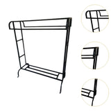 Maxbell Clothes Organizer Rack with Shelf Clothing Rack for Balcony Cloakroom Shirts Black
