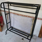 Maxbell Clothes Organizer Rack with Shelf Clothing Rack for Balcony Cloakroom Shirts Black