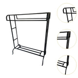 Maxbell Clothes Organizer Rack with Shelf Clothing Rack for Balcony Cloakroom Shirts Gray