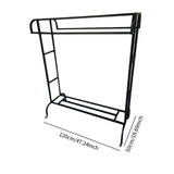 Maxbell Clothes Organizer Rack with Shelf Clothing Rack for Balcony Cloakroom Shirts Gray