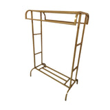 Maxbell Clothes Organizer Rack with Shelf Clothing Rack for Balcony Cloakroom Shirts Gold