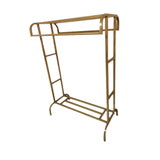 Maxbell Clothes Organizer Rack with Shelf Clothing Rack for Balcony Cloakroom Shirts Gold