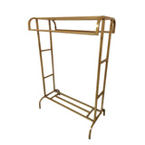 Maxbell Clothes Organizer Rack with Shelf Clothing Rack for Balcony Cloakroom Shirts Gold