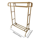 Maxbell Clothes Organizer Rack with Shelf Clothing Rack for Balcony Cloakroom Shirts Gold