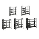 Maxbell Storage Shelves with Wheels Metal Shelving Rack for Basement Bathroom Pantry 80cmx108cm