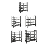 Maxbell Storage Shelves with Wheels Metal Shelving Rack for Basement Bathroom Pantry 80cmx108cm