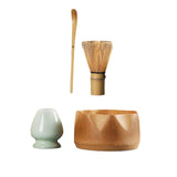 Maxbell Matcha Whisk Set Portable Matcha Whisk Matcha Set for Starter Tea Lover Home Brown Cyan White