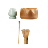 Maxbell Matcha Whisk Set Portable Matcha Whisk Matcha Set for Starter Tea Lover Home Brown Cyan White