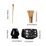 Maxbell Matcha Whisk Set Portable Matcha Whisk Matcha Set for Starter Tea Lover Home Black