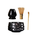 Maxbell Matcha Whisk Set Portable Matcha Whisk Matcha Set for Starter Tea Lover Home Black