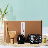 Maxbell Matcha Whisk Set Portable Matcha Whisk Matcha Set for Starter Tea Lover Home Black