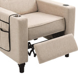 Maxbell Arm Pushing Recliner Chair, Modern Button Tufted Wingback Push Back Recliner