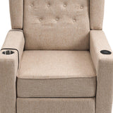 Maxbell Arm Pushing Recliner Chair, Modern Button Tufted Wingback Push Back Recliner