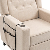 Maxbell Arm Pushing Recliner Chair, Modern Button Tufted Wingback Push Back Recliner