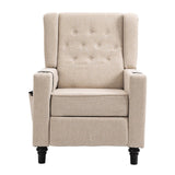 Maxbell Arm Pushing Recliner Chair, Modern Button Tufted Wingback Push Back Recliner