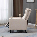 Maxbell Arm Pushing Recliner Chair, Modern Button Tufted Wingback Push Back Recliner