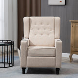 Maxbell Arm Pushing Recliner Chair, Modern Button Tufted Wingback Push Back Recliner