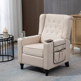 Maxbell Arm Pushing Recliner Chair, Modern Button Tufted Wingback Push Back Recliner