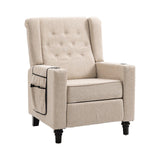 Maxbell Arm Pushing Recliner Chair, Modern Button Tufted Wingback Push Back Recliner