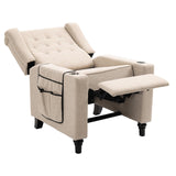 Maxbell Arm Pushing Recliner Chair, Modern Button Tufted Wingback Push Back Recliner