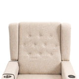 Maxbell Arm Pushing Recliner Chair, Modern Button Tufted Wingback Push Back Recliner