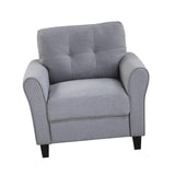 Maxbell 35" Modern Living Room Armchair Linen Upholstered Couch Furniture for Home