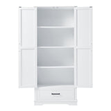 Maxbell Tall Bathroom Storage Cabinet, Cabinet with Two Doors and One Drawer,