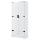 Maxbell Tall Bathroom Storage Cabinet, Cabinet with Two Doors and One Drawer,