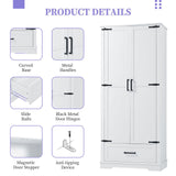 Maxbell Tall Bathroom Storage Cabinet, Cabinet with Two Doors and One Drawer,