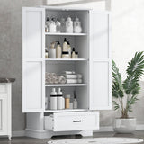 Maxbell Tall Bathroom Storage Cabinet, Cabinet with Two Doors and One Drawer,