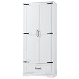 Maxbell Tall Bathroom Storage Cabinet, Cabinet with Two Doors and One Drawer,