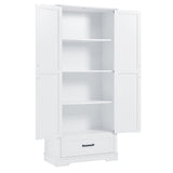 Maxbell Tall Bathroom Storage Cabinet, Cabinet with Two Doors and One Drawer,