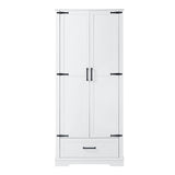 Maxbell Tall Bathroom Storage Cabinet, Cabinet with Two Doors and One Drawer,