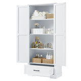 Maxbell Tall Bathroom Storage Cabinet, Cabinet with Two Doors and One Drawer,