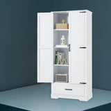 Maxbell Tall Bathroom Storage Cabinet, Cabinet with Two Doors and One Drawer,