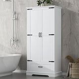 Maxbell Tall Bathroom Storage Cabinet, Cabinet with Two Doors and One Drawer,