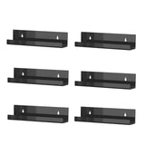 Maxbell 6Pcs Vinyl Record Display Shelves Wall Rack for Album Home Living Room
