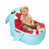 Maxbell Cute Shark Kids Sofa No Stuffing Animal Storage Bag Chair for Playroom Decor