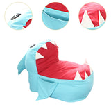 Maxbell Cute Shark Kids Sofa No Stuffing Animal Storage Bag Chair for Playroom Decor