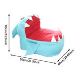 Maxbell Cute Shark Kids Sofa No Stuffing Animal Storage Bag Chair for Playroom Decor