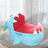 Maxbell Cute Shark Kids Sofa No Stuffing Animal Storage Bag Chair for Playroom Decor