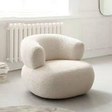 Maxbell Single Sofa Soft Comfortable Nordic Floor Sofa for Dorm Bedroom Reading Room White