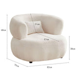 Maxbell Single Sofa Soft Comfortable Nordic Floor Sofa for Dorm Bedroom Reading Room White