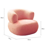 Maxbell Single Sofa Soft Comfortable Nordic Floor Sofa for Dorm Bedroom Reading Room Pink