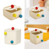Maxbell Creative Mini Trash Can Desktop Storage Box Small Trash Bin for Dresser Dorm 15 cmx15 cmx8.5 cm