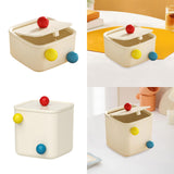 Maxbell Creative Mini Trash Can Desktop Storage Box Small Trash Bin for Dresser Dorm 15 cmx15 cmx8.5 cm