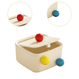 Maxbell Creative Mini Trash Can Desktop Storage Box Small Trash Bin for Dresser Dorm 15 cmx15 cmx8.5 cm